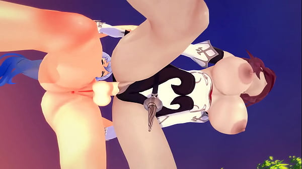 Futa Genshin Impact – Rosaria gets creampied by Ganyu – 3D Hentai