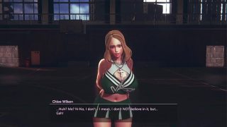 Hot cheerleader with the luscious tits having sex on the university court until she cums