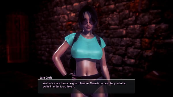 Lara Croft venturing on a dick (Tomb Raider)