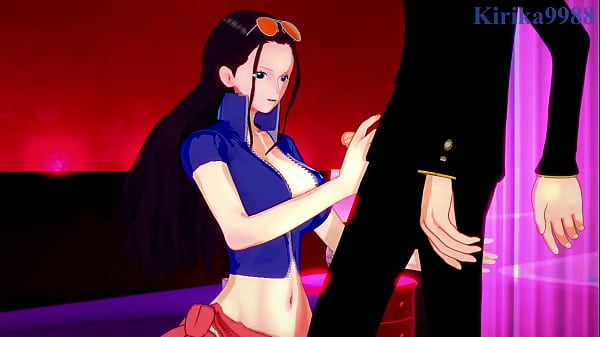 Nico Robin and Vinsmoke Reiju and Sanji intense sex. – One Piece Hentai