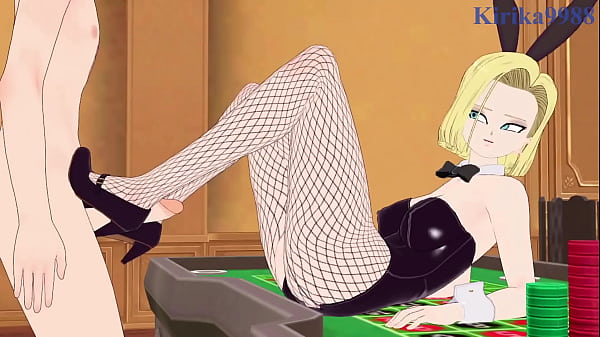 Android 18 (Bunny Girl) and Chi-Chi (Bunny Girl) intense sex. – Dragon Ball Hentai
