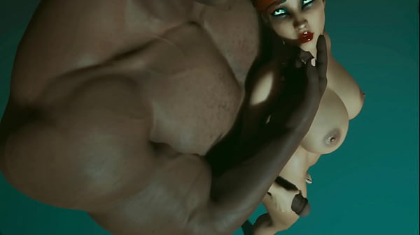 3d Anime Redhead Girl loves Big Black Cock 0.2v