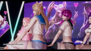 [MMD] Hello Venus -Wiggle Wiggle Hot Kpop Striptease Ahri Akali Kaisa Evelynn Seraphine KDA League of Legends