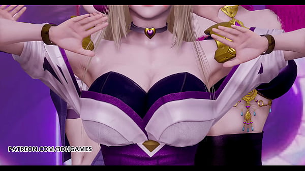 [MMD] Black Pink – How You Like That Hot Striptease Ahri Akali Evelynn Kaisa League of Legends KDA Uncensored Hentai