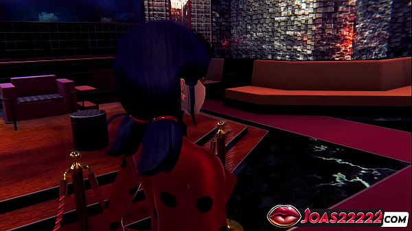 Ladybug Rule34 3D Hentai Animation – Busty Red Latex Heroine Big Tits Play in Bed, Standing Cunnilingus and Anal Vibrator Orgasm