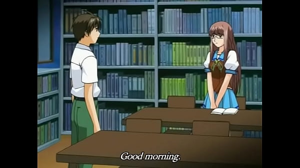 Hentai chick catches peeping tom so she sucks his dick