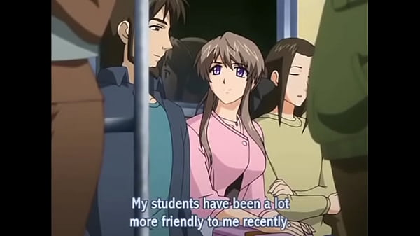 Hot hentai virgin get fucked on a train next to her sleeping boyfriend