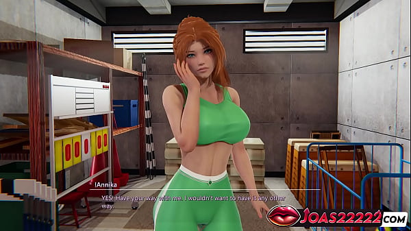 Sexy Gym Trainer Girl 3D Hentai Animation – Big Ass In Green Leggings, Tits Massage, Pussy Lick & Double Vibrator Squirt