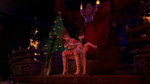 Sexy Christmas Elf Girl Riding on Top Santa’s Dick